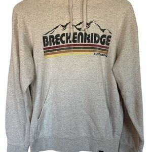 Tan Breckenridge Graphic Sweatshirt with Mountain Silhouette